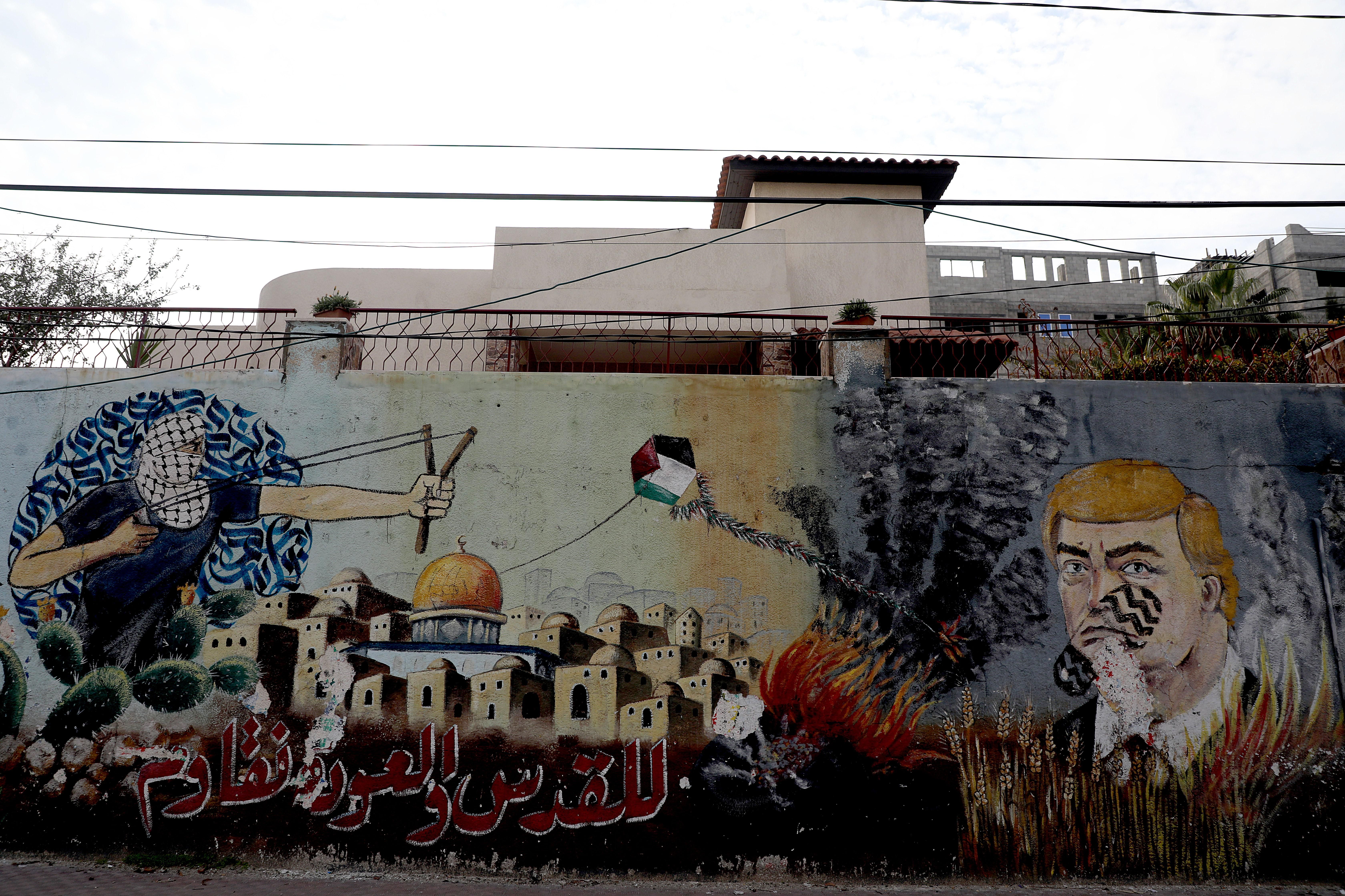 Графіті проти Трампа у Газі 