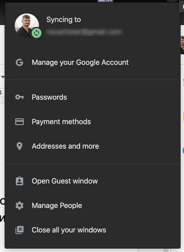 менеджер паролів Google Chrome
