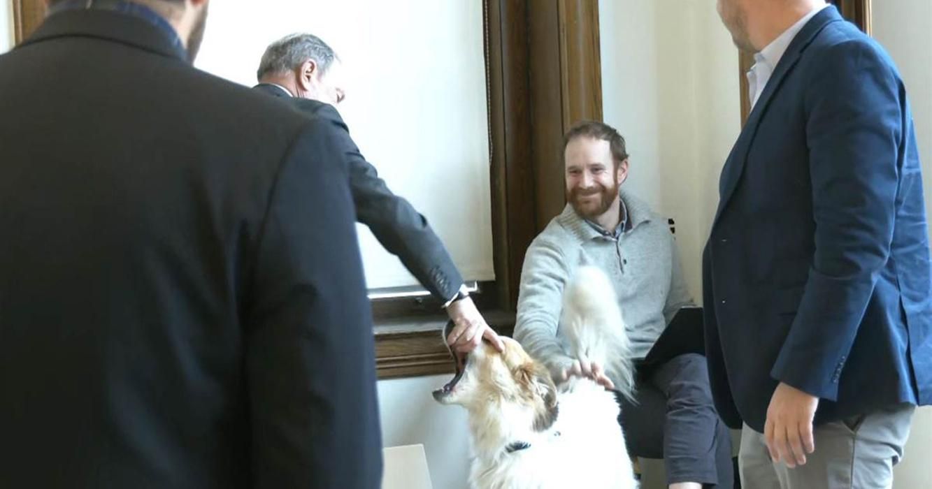 Мільярдер Блумберг привітався із собакою: замість лапи він чомусь потиснув йому морду – відео