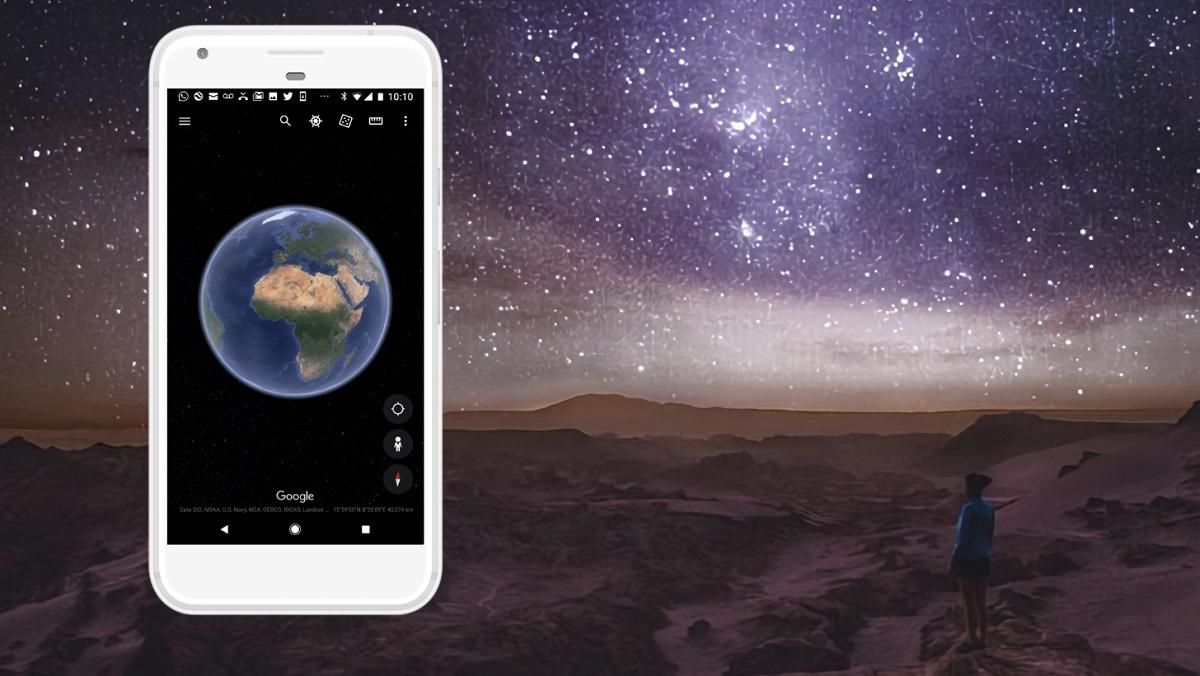 Мобильная версия Google Earth получила "космическую" функцию