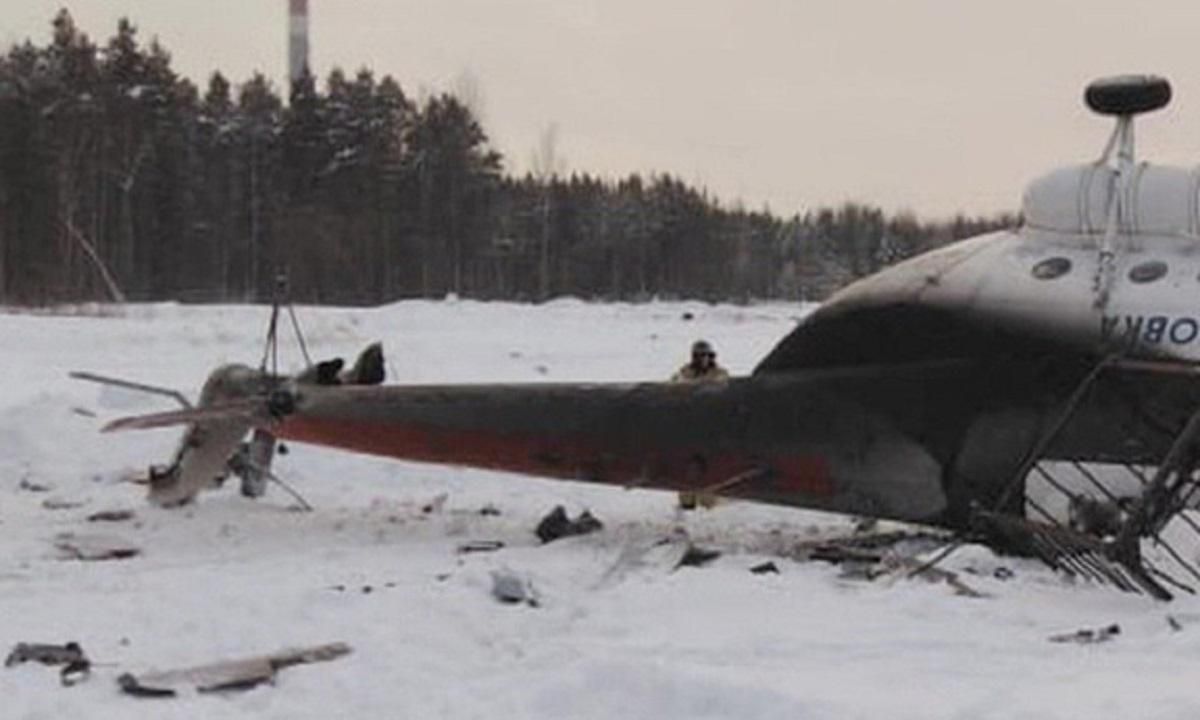 В России разбился вертолет с сотрудниками "Газпромнефть", есть погибшие