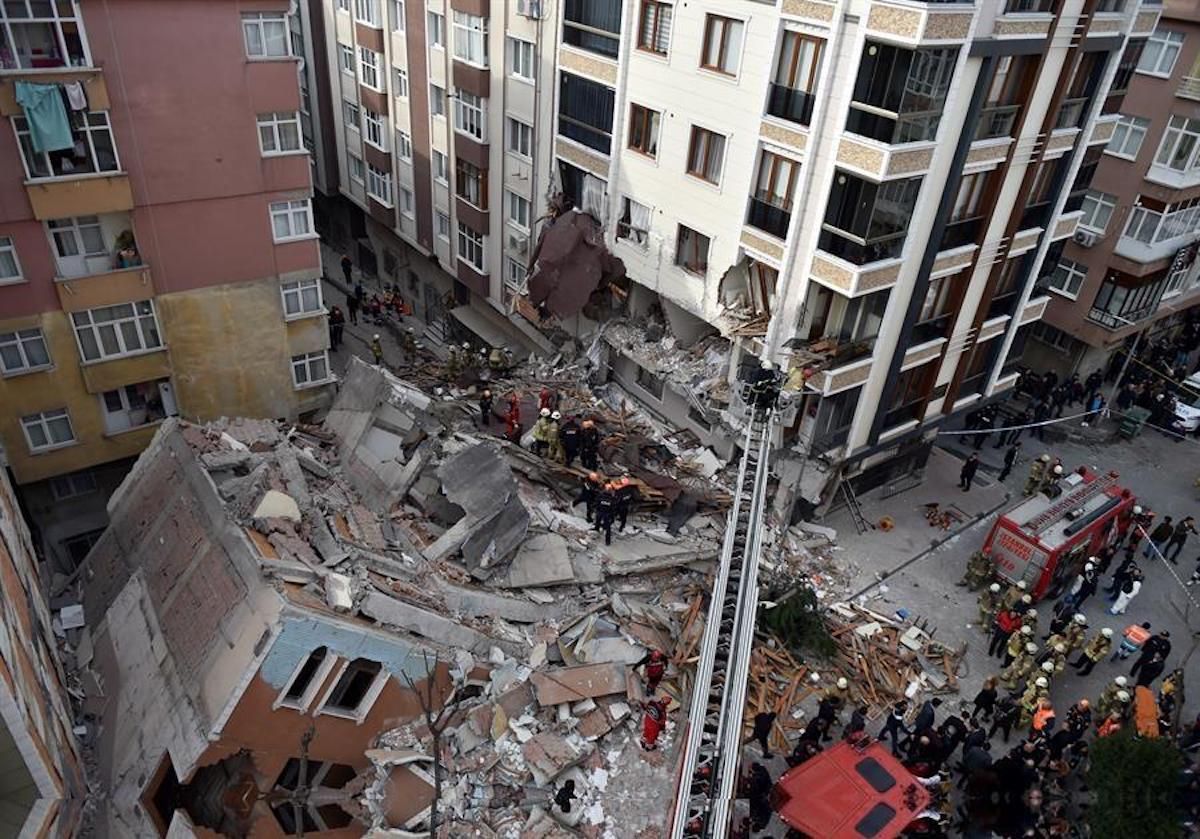 Обвал в Стамбуле 14.02.2020 Обвал в Стамбуле 14.02.2020