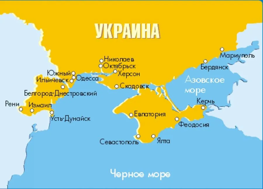 морські порти України, карта, порти Криму