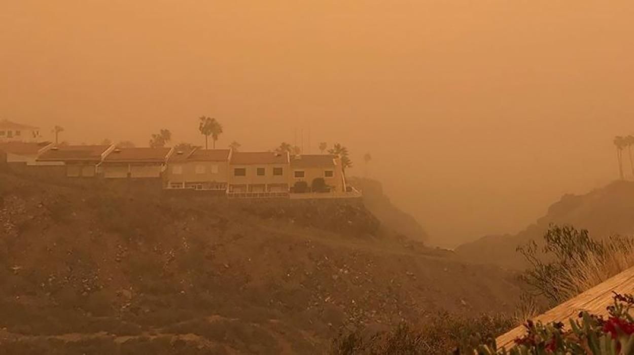 Песчаная буря на Канарах, Тенерифе – фото, видео с космоса 
