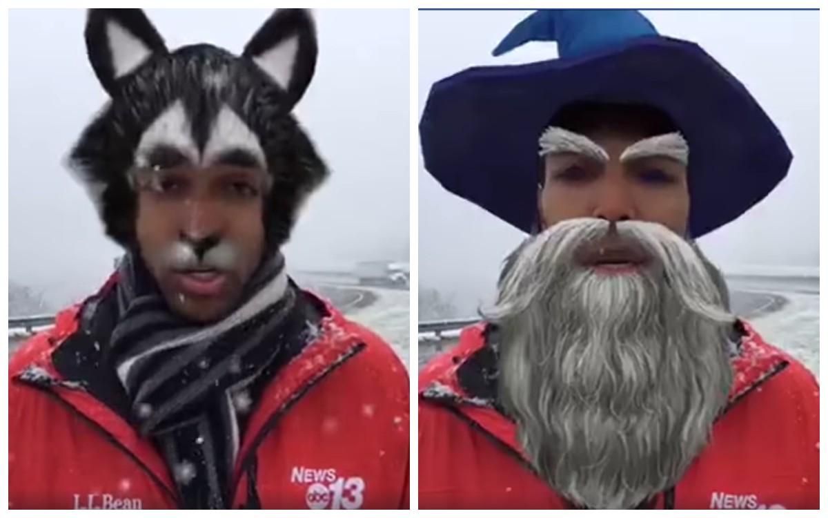 Журналист вышел в эфир в смешных масках Facebook: курьезное видео Журналист вышел в эфир в смешных масках Facebook: курьезное видео