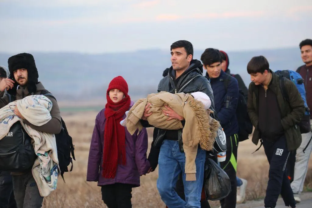 Біженці з Сирії ьпрямують до Європи 28 лютого 2020