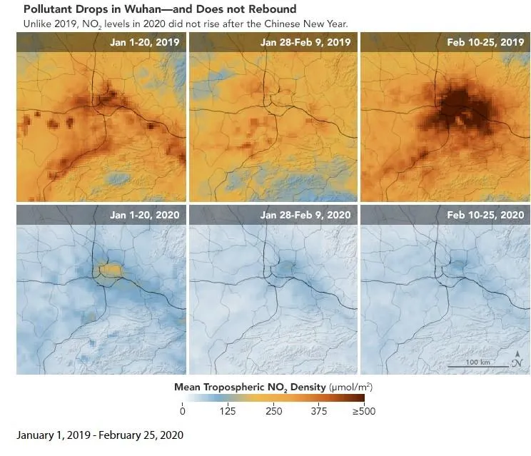 NASA зафіксувало зниження рівня забруднення повітря у Китаї 