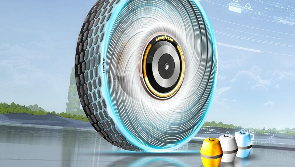 Goodyear показали "безсмертну" шину reCharge з новою технологією протектора: відео