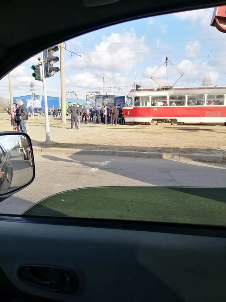 Харків, трамвай, блокування