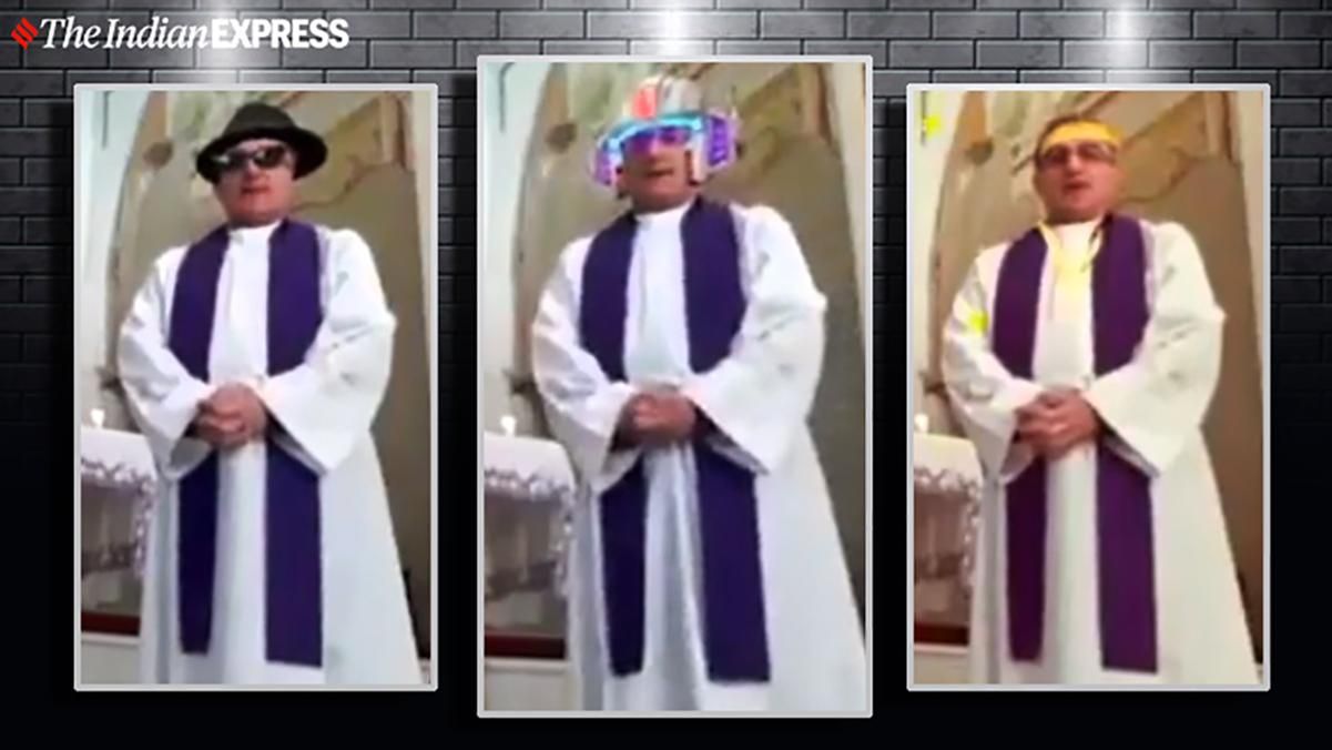 Священник в Італії ненароком провів веселу службу в різних масках:  відео