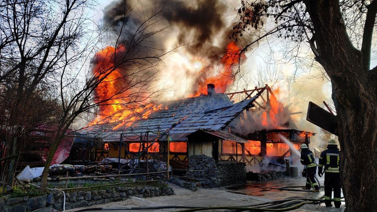 В столичном Гидропарке сгорело кафе В столичном Гидропарке сгорело кафе