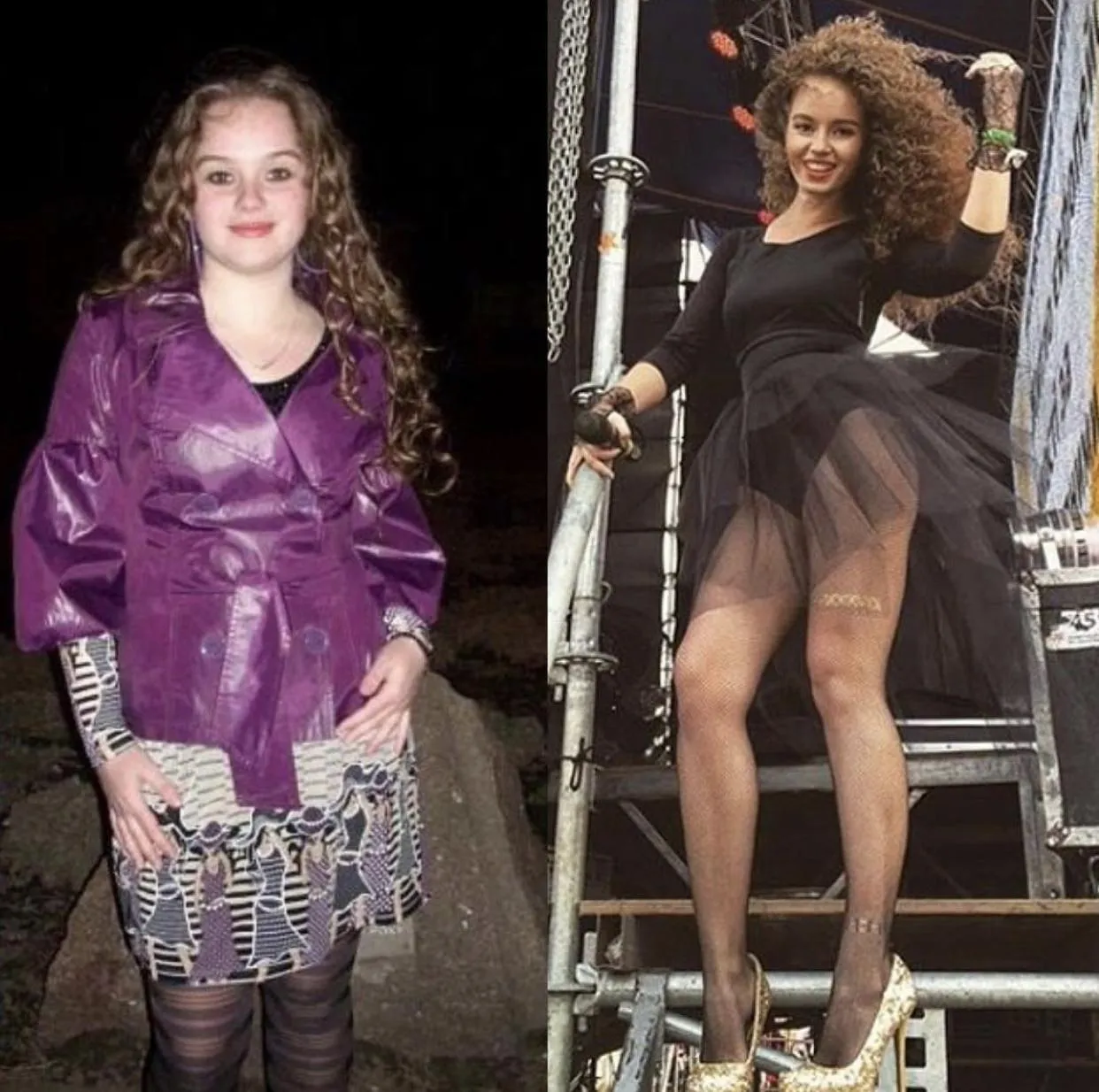Аліна до і після схудення