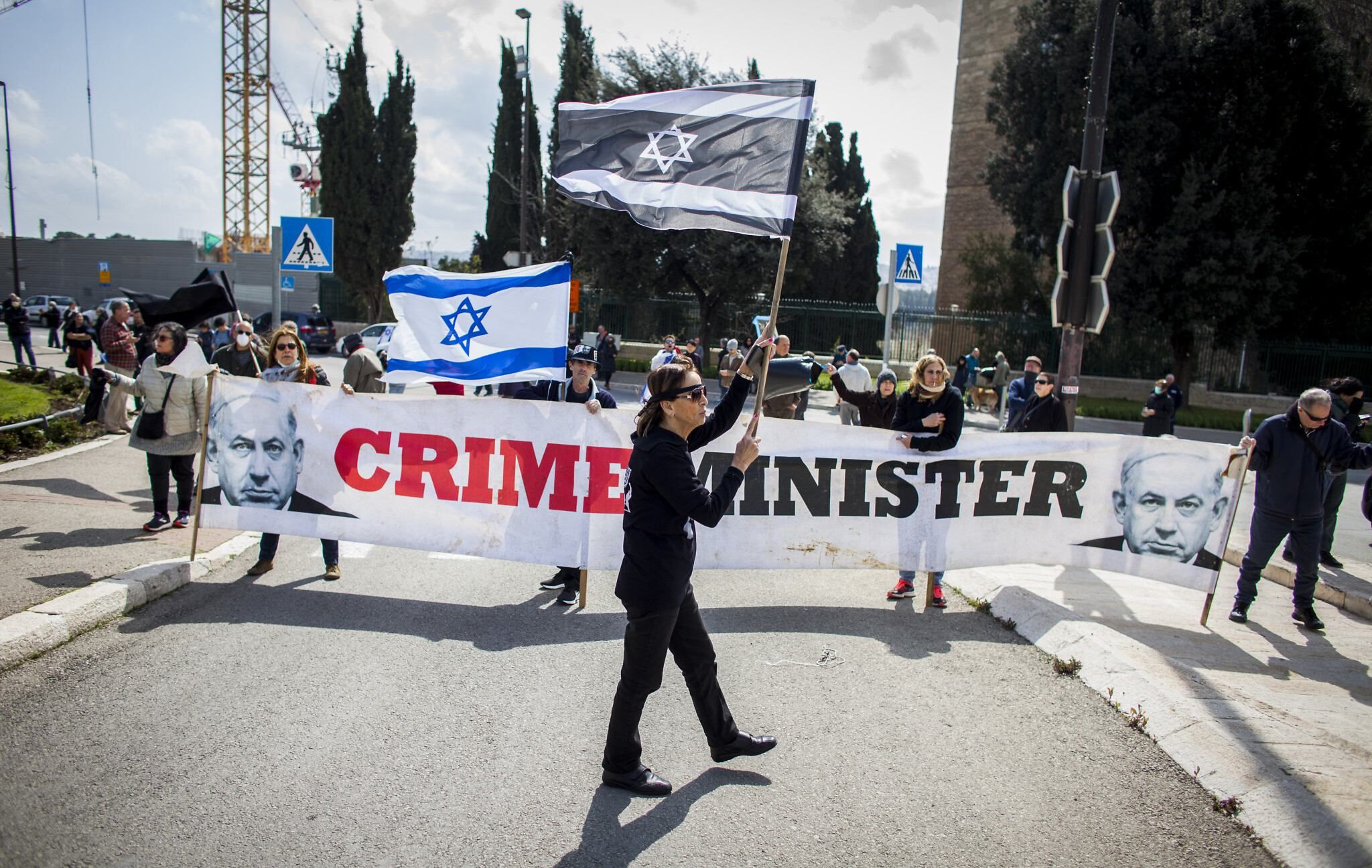 Протест против Беньямина Нетаньяху в Израиле