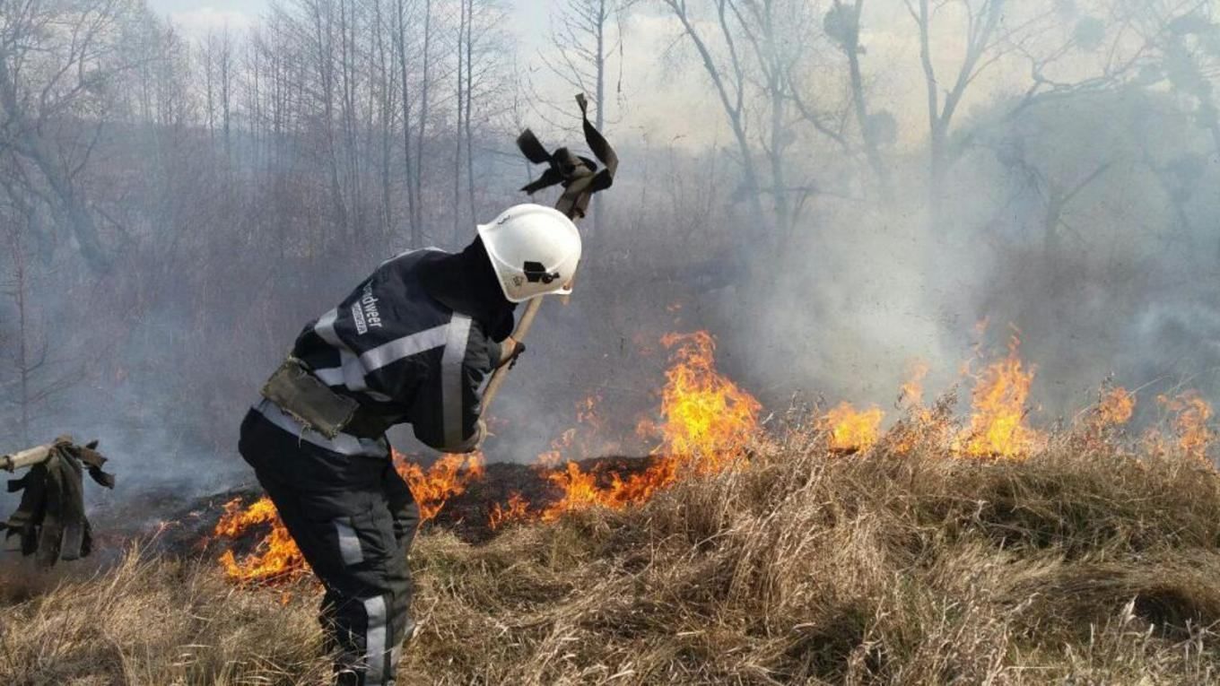 По всей Украине пожары из-за сжигания травы: только в Киеве за сутки 42