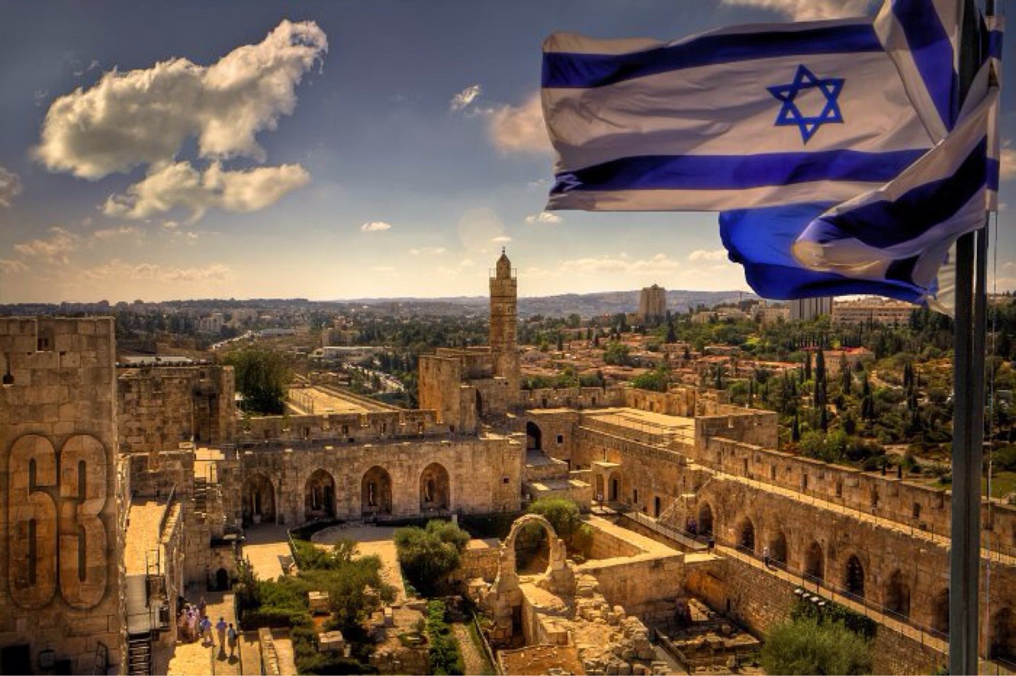 Русскоговорящие в израиле. Иерусалим флаг Израиля. Флаг Израиля на фоне Иерусалима.