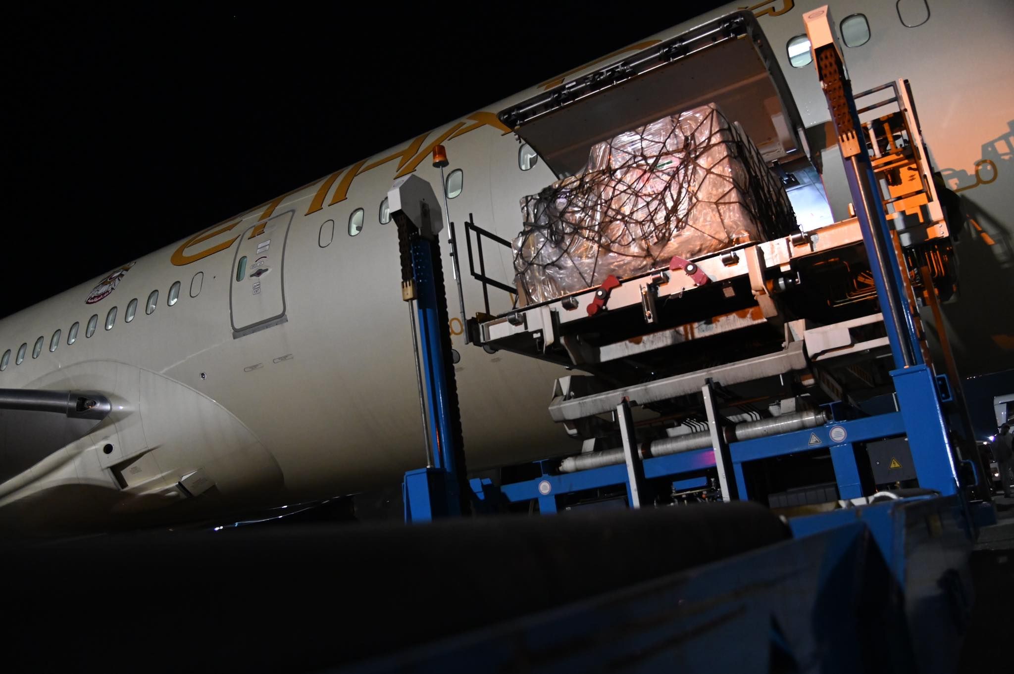 Літак із 10 тоннами допомоги від ОАЕ прибув в Україну: фото та відео