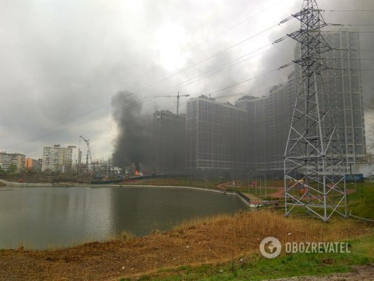 Пожар и взрыв на электроподстанции, Киев – видео 14.04.2020