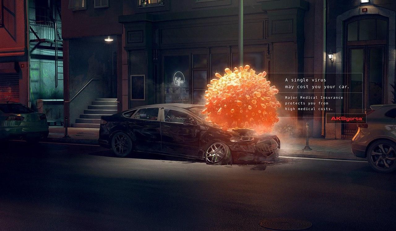 Реклама страхової компанії AKSigorta з'явилася задовго до COVID-19 Реклама страхової компанії AKSigorta з'явилася задовго до COVID-19