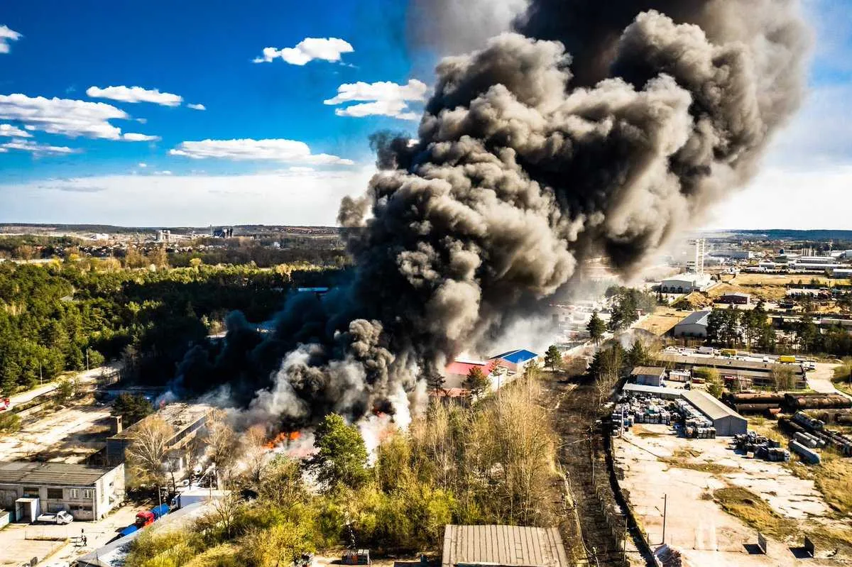 пожежа на хімзаводі в польщі