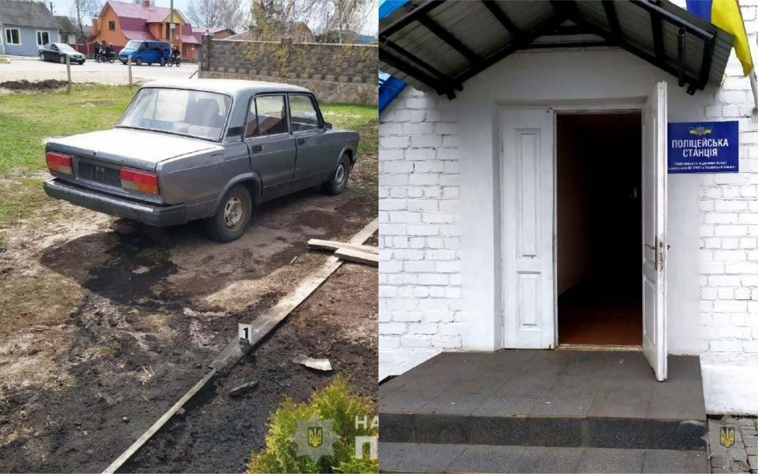 На Рівненщині невідомі напали на відділ поліції та підпалили авто копів: фото На Рівненщині невідомі напали на відділ поліції та підпалили авто копів: фото