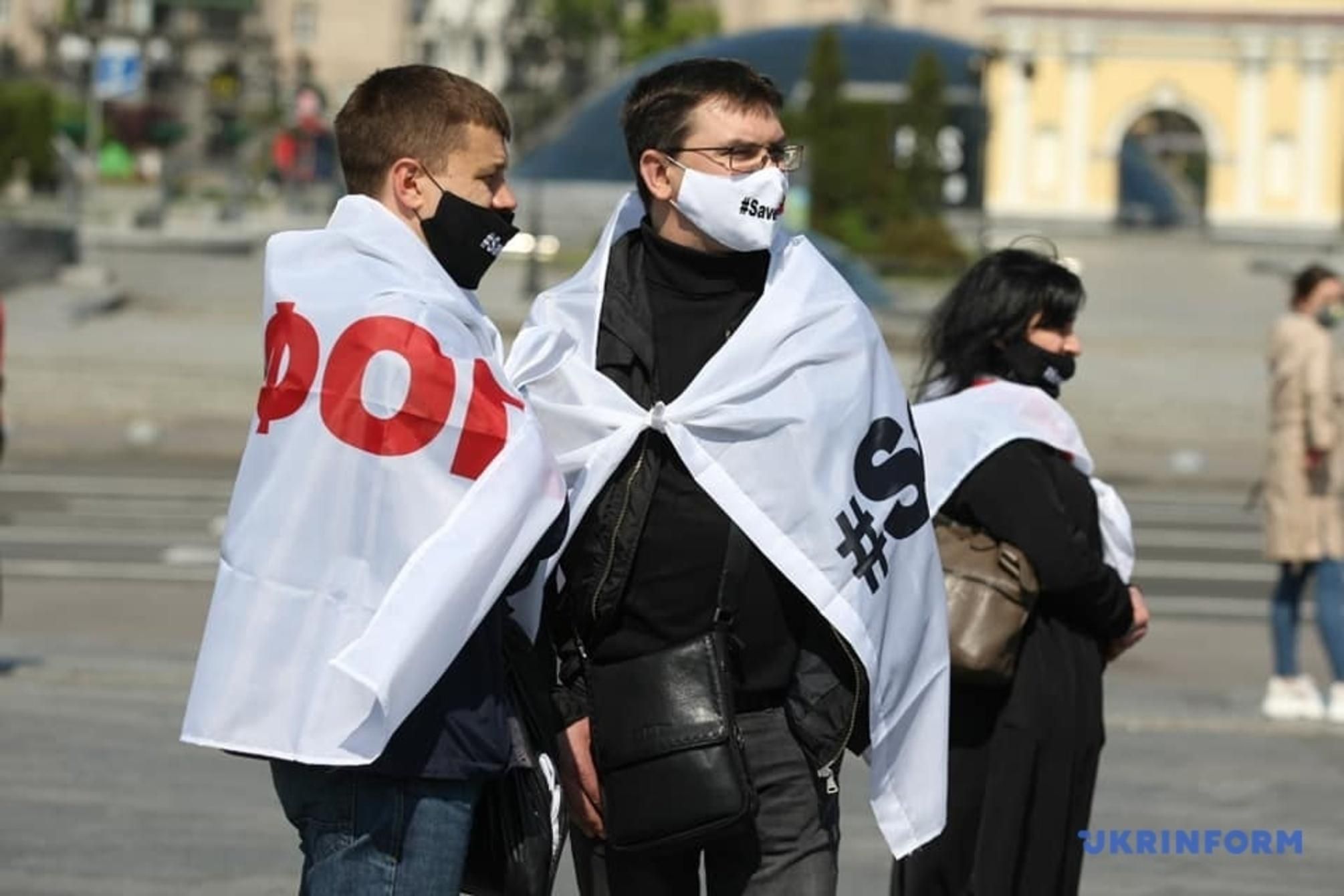 ФОПи влаштували акцію протесту під Офісом Президента 3 травня 2020