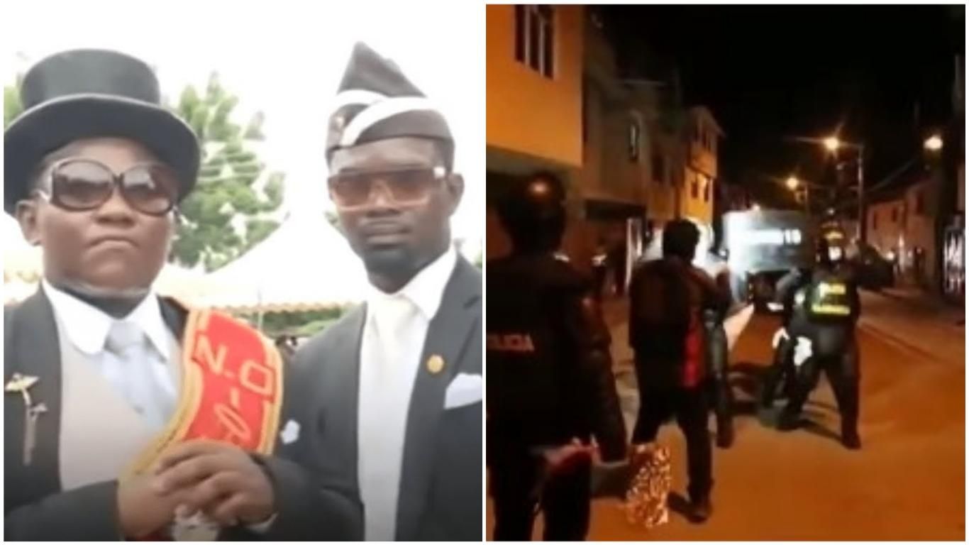 Танец с гробом от полицейских Перу: видео Танец с гробом от полицейских Перу: видео