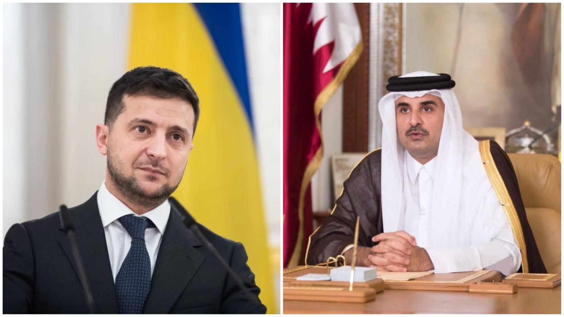 Президент Украины Зеленский пообщался с эмиром Катара Аль Тани Президент Украины Зеленский пообщался с эмиром Катара Аль Тани