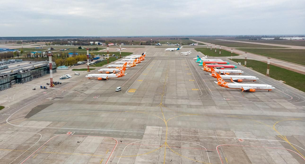 Самолеты в Борисполе ждут конца карантина