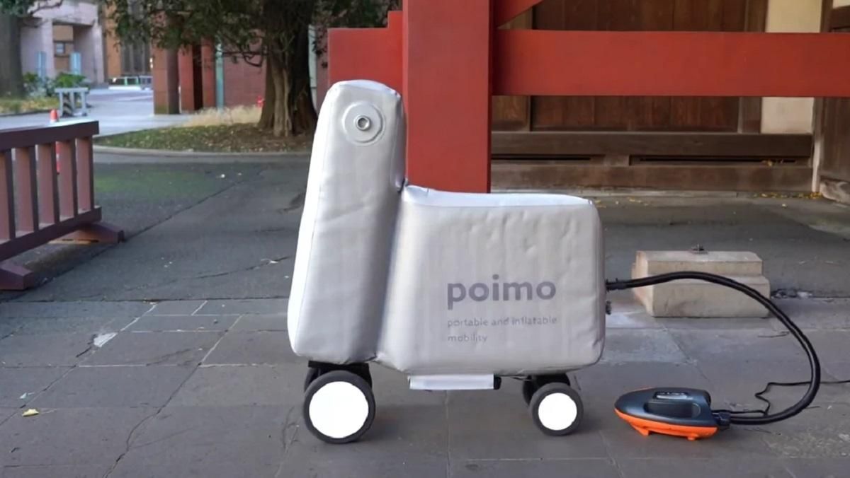 Piomo: надувной электровелосипед, влезающий в рюкзак –  видео