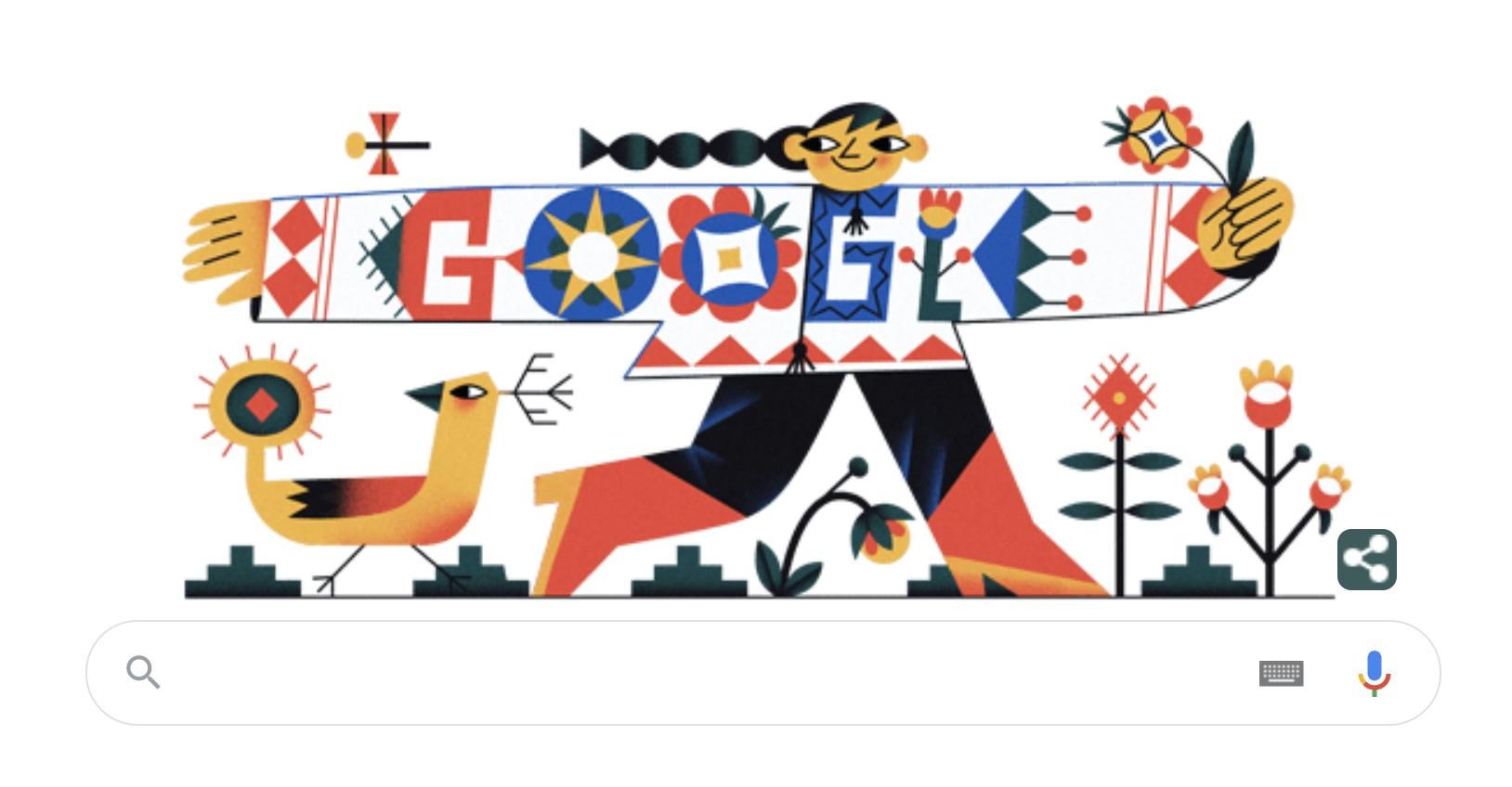 Новий дудл від Google – до Дня вишиванки Новий дудл від Google – до Дня вишиванки