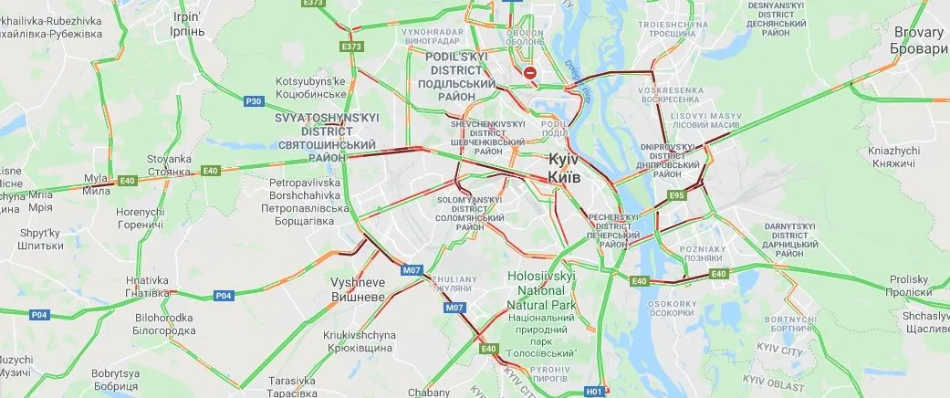 Затори на вулицях Києва Затори на вулицях Києва