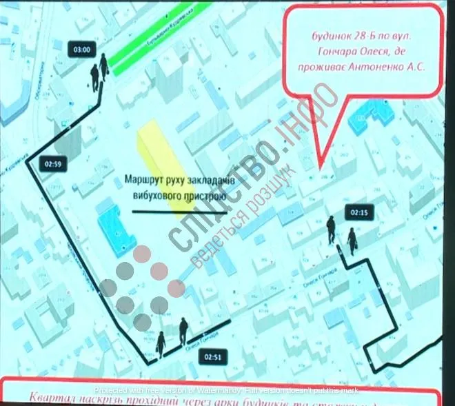 вбивство Павла Шеремета маршрут підозрюваних місце закладання вибухівки вбивство Павла Шеремета маршрут підозрюваних місце закладання вибухівки