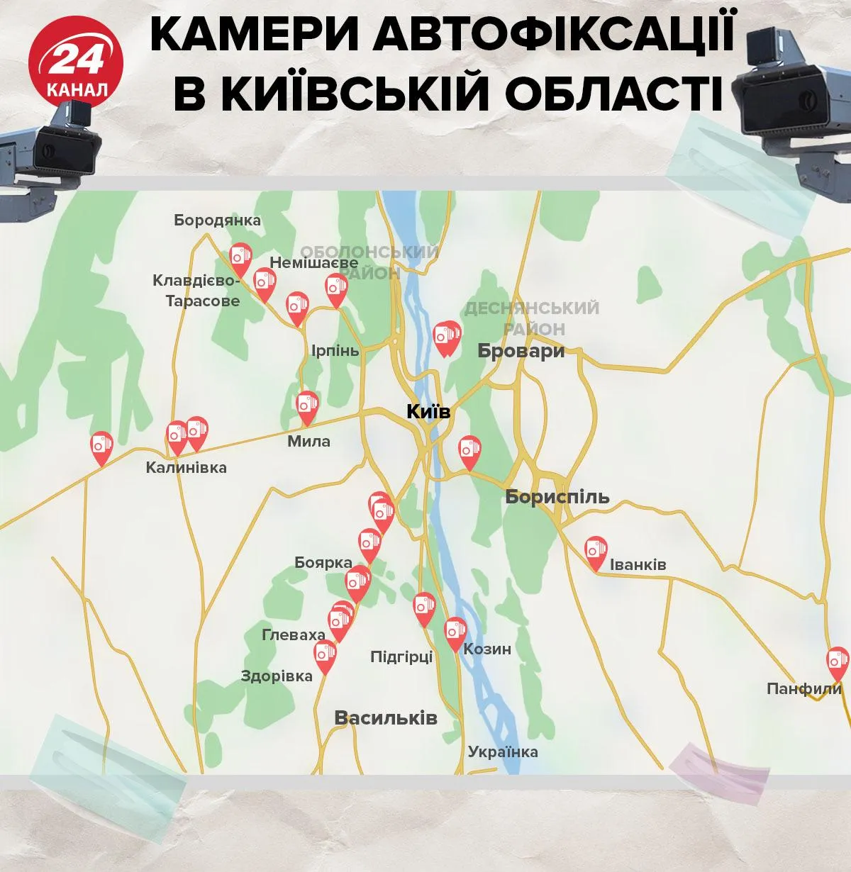 Камери автофіксації порушень у Києві
