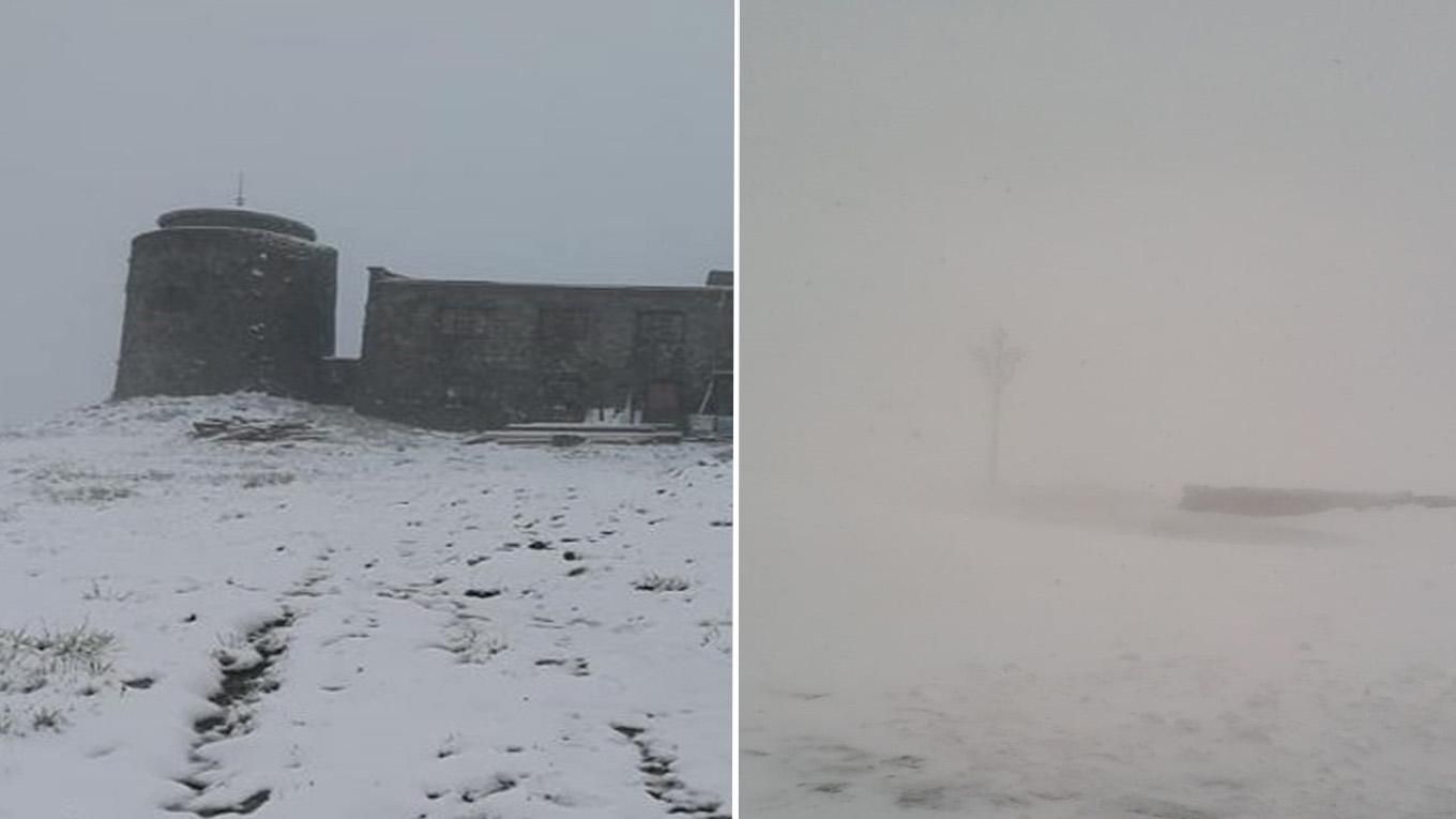 Снег в Карпатах 31 мая 2020, метель и непогода: фото