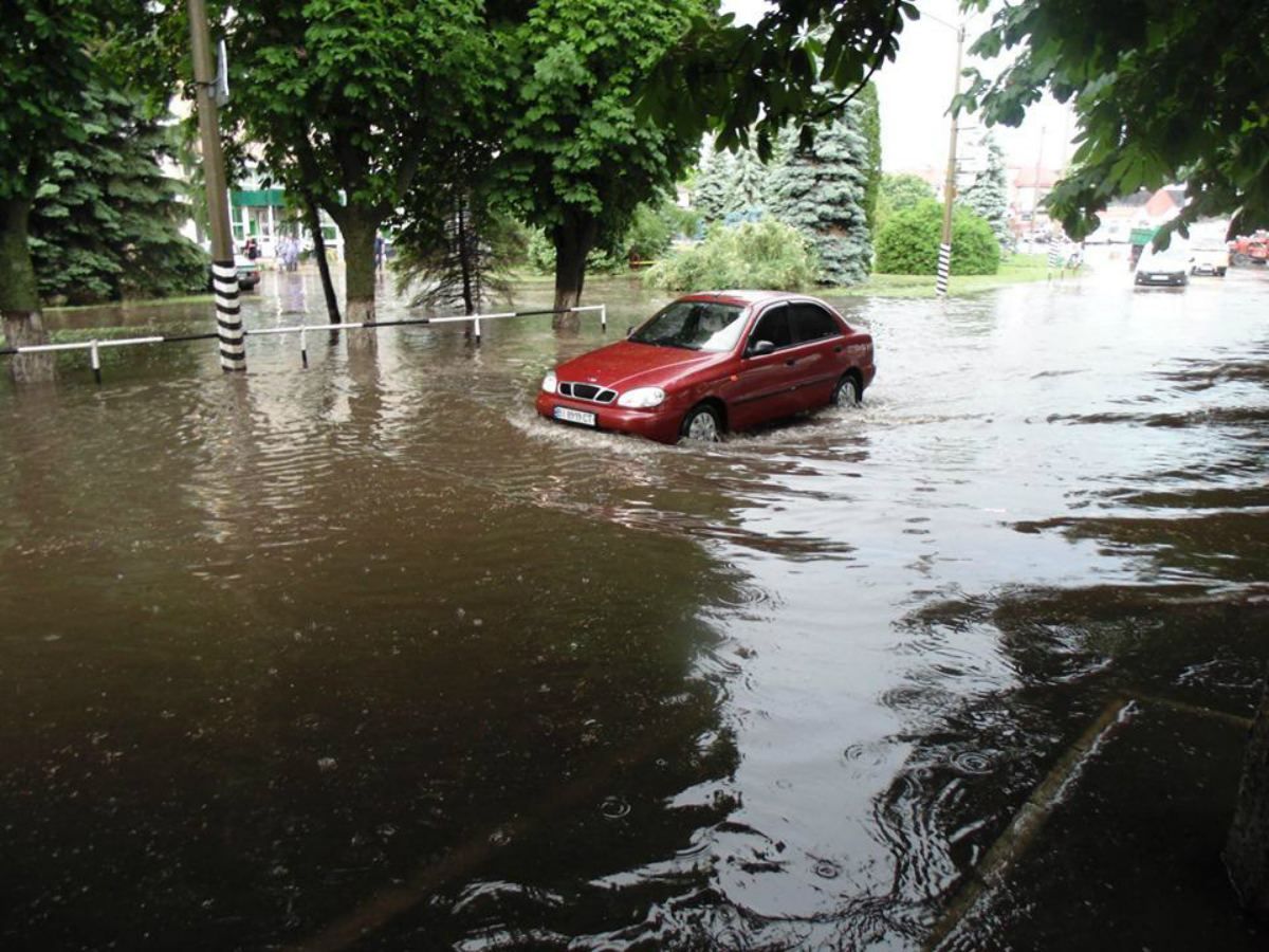 Улицы Полтавы затопило