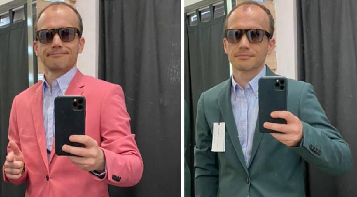 Розовый или зеленый: министр Малюська просит помочь выбрать костюм – фото Розовый или зеленый: министр Малюська просит помочь выбрать костюм – фото