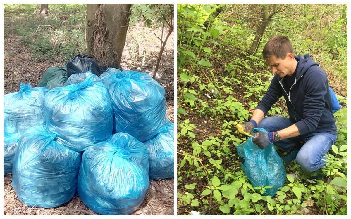 Украинец собрал 2,5 тонны мусора за время карантина: впечатляющие фото
