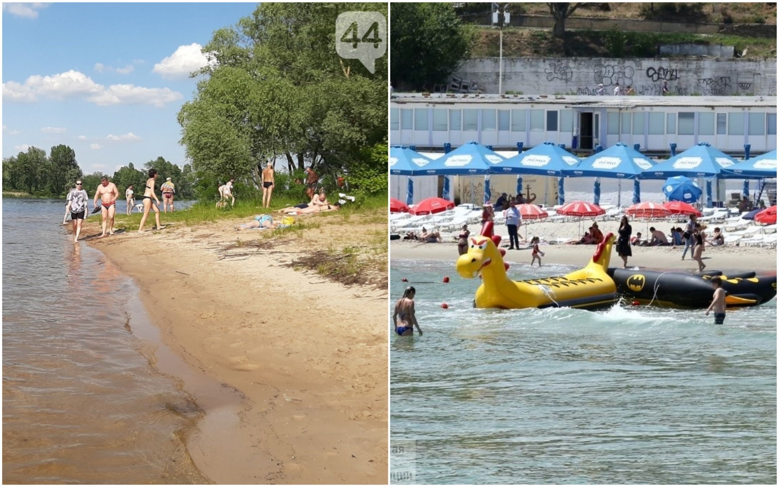 Пляжі Одеси та Києва переповнені відпочивальниками – фото, відео