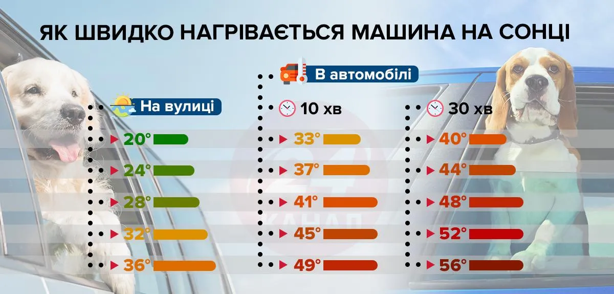 Як швидко нагрівається машина інфографіка 24 канал