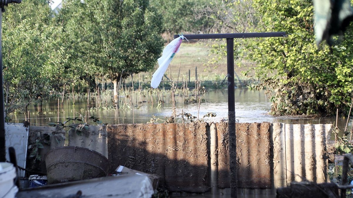 Затопило село Старая Некрасовка, обвалился дом: фото, видео