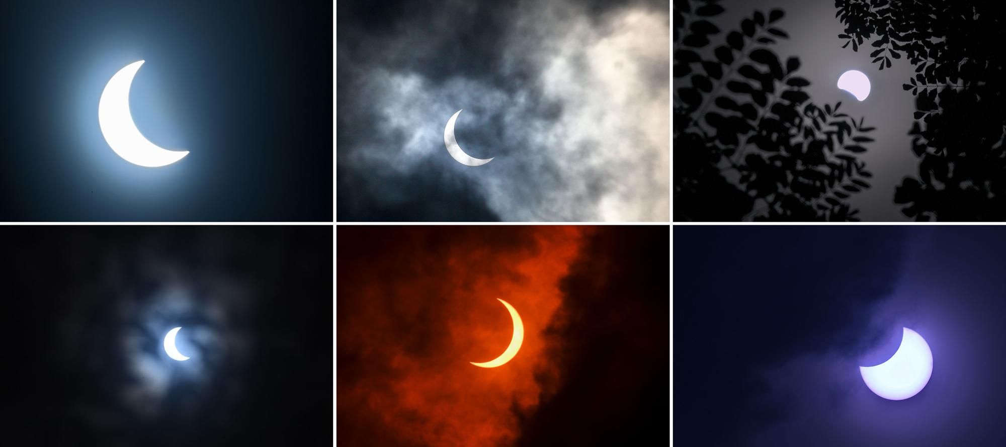 Огненное кольцо - солнечное затмение 21 июня 2020 - фото, видео