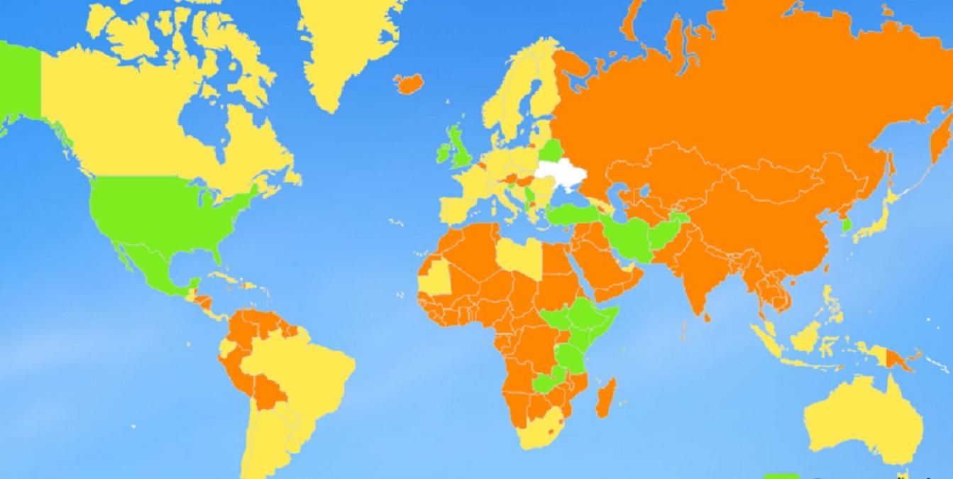 Онлайн-карта для путешествий во время пандемии: куда пускают украинцев