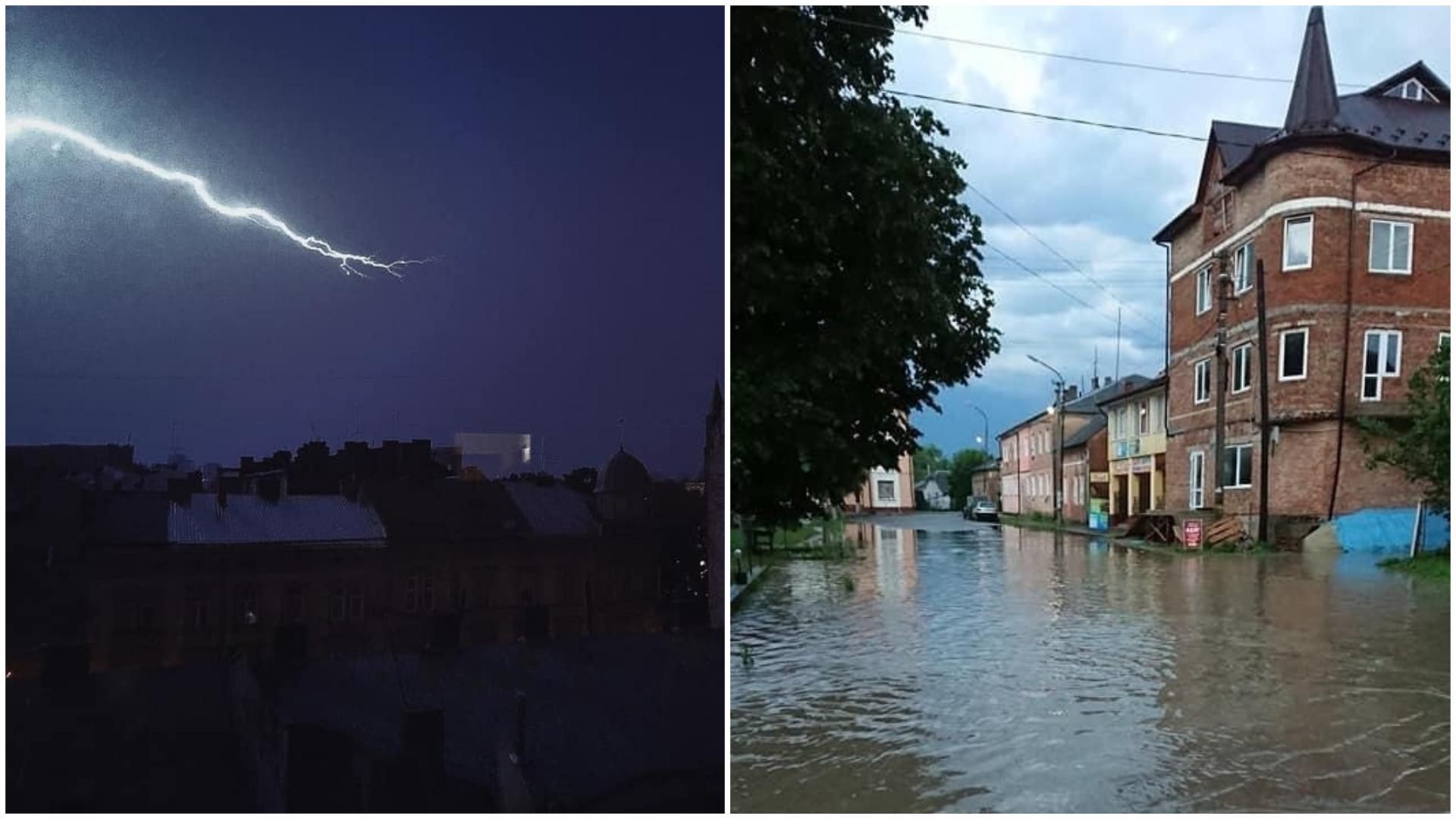 Град, потоп, гроза: негода дісталася Львівщини – фото і відео
