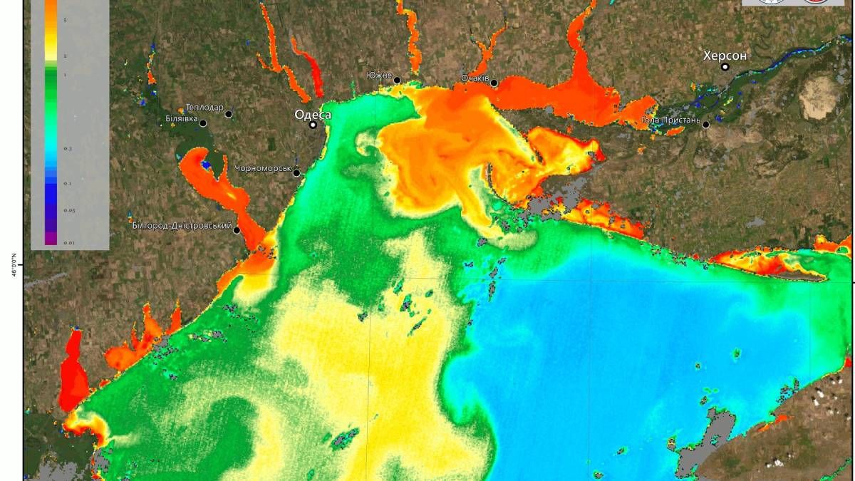 Як "цвіте" Чорне море: фото та відео із супутника 