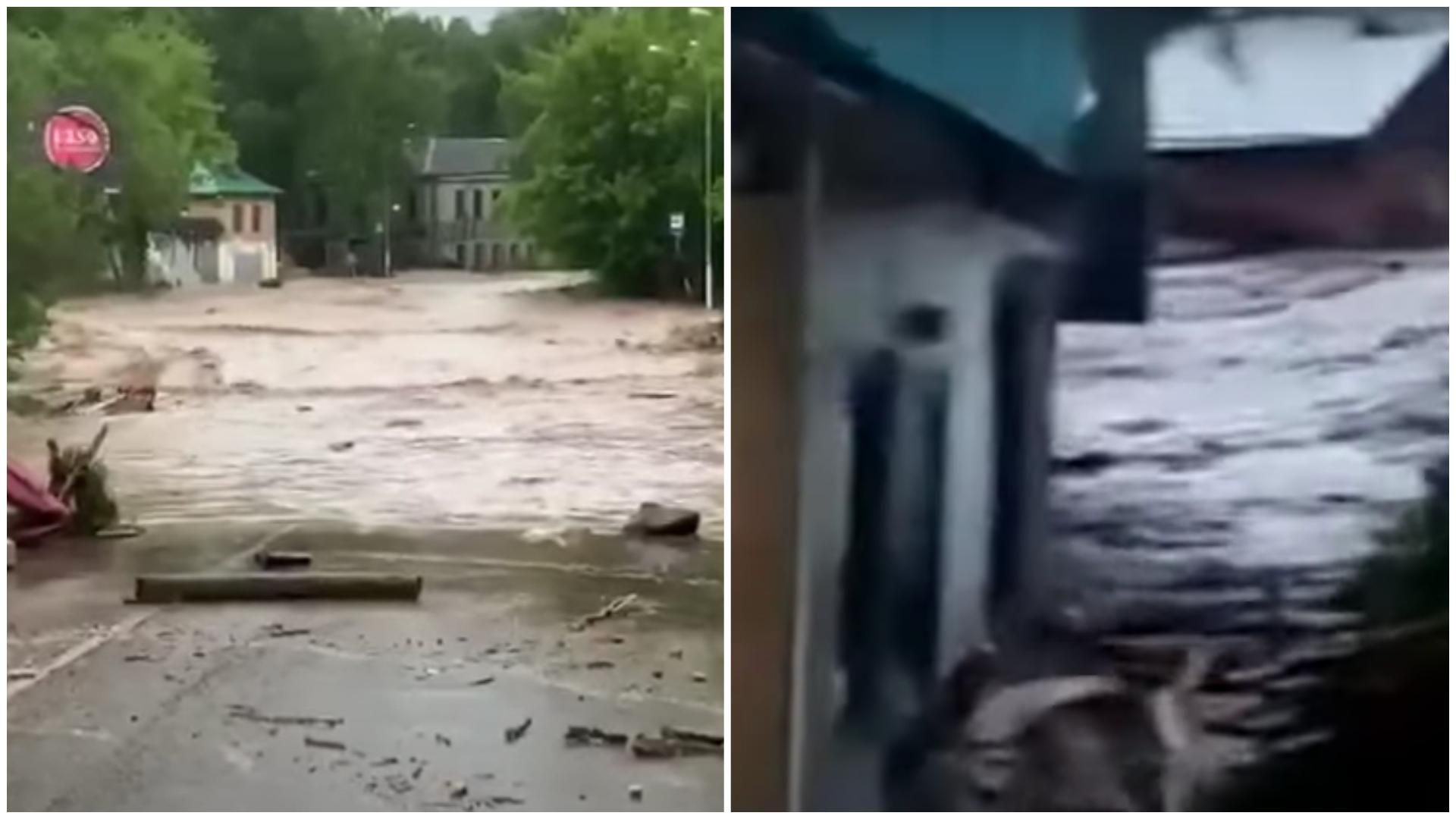 Потоп під Москвою: прорвало дамбу, позносило будинки й дерева – відео