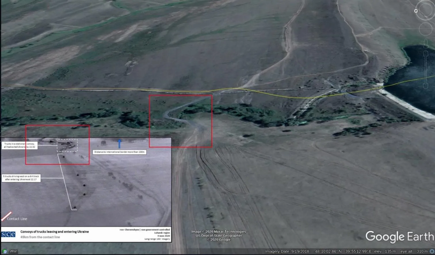 Знімок з безспілотника на Донбасі Знімок з безспілотника на Донбасі