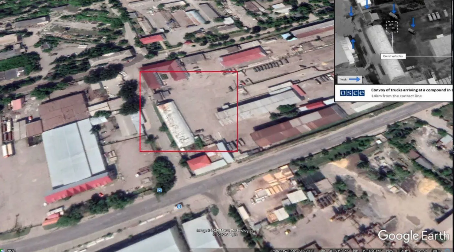 Знімок з безспілотника на Донбасі Знімок з безспілотника на Донбасі