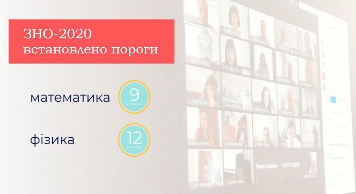 ЗНО-2020: визначили порогові бали з математики та фізики ЗНО-2020: визначили порогові бали з математики та фізики