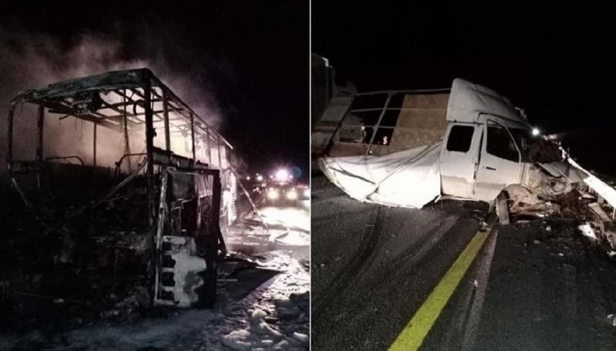 Автобус з українцями 17 липня згорів під Липецьком у Росії: відео Автобус з українцями 17 липня згорів під Липецьком у Росії: відео