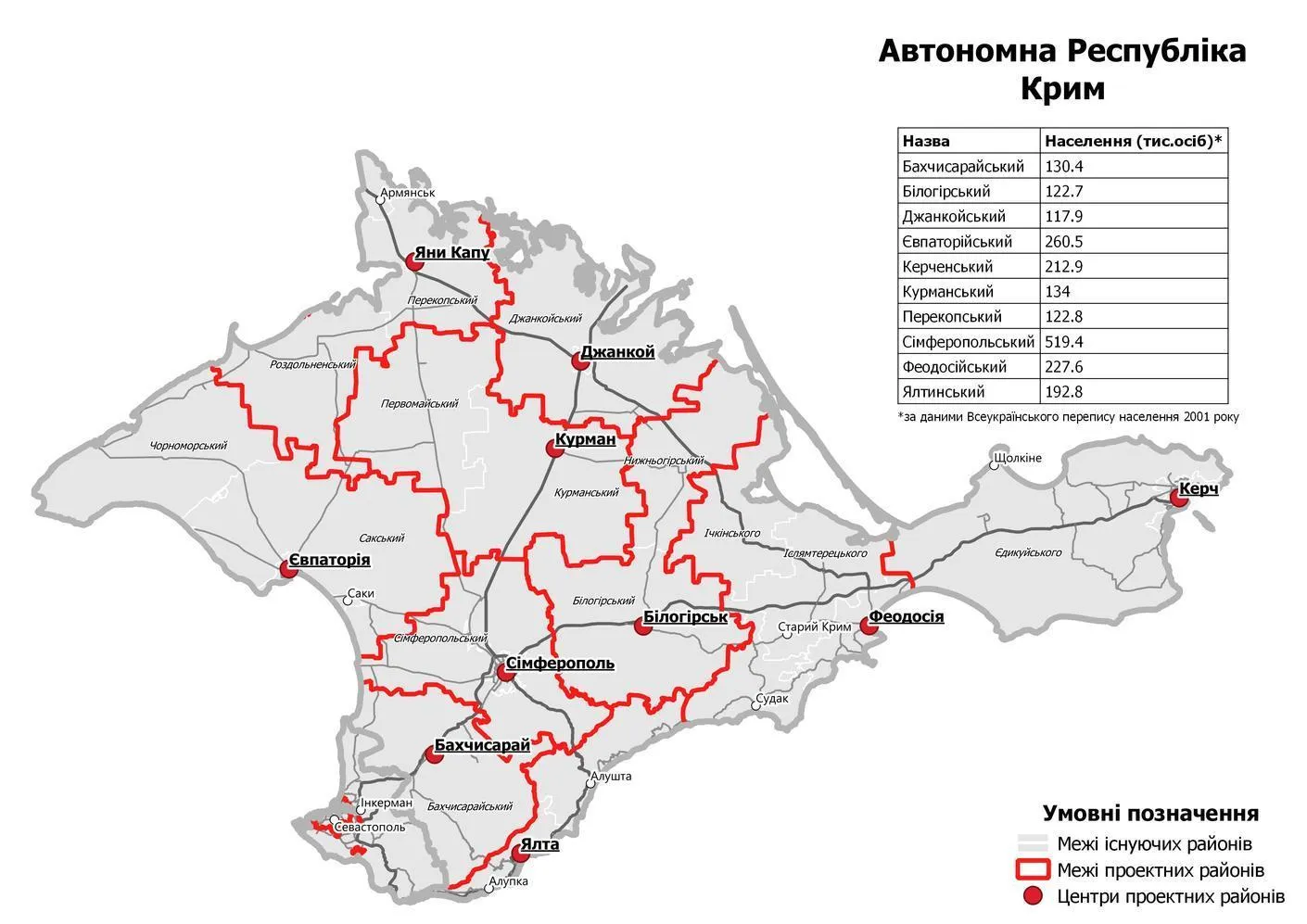 Крим, нові райони, новий адміністративний поділ, АР Крим, Автономна Республіка Крим